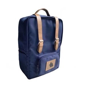 Navy Blue Adventurist Backpack Vegan Leather